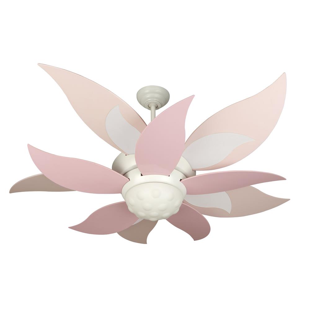 Craftmade K10368 White Bloom with 52 In. Pink Blades